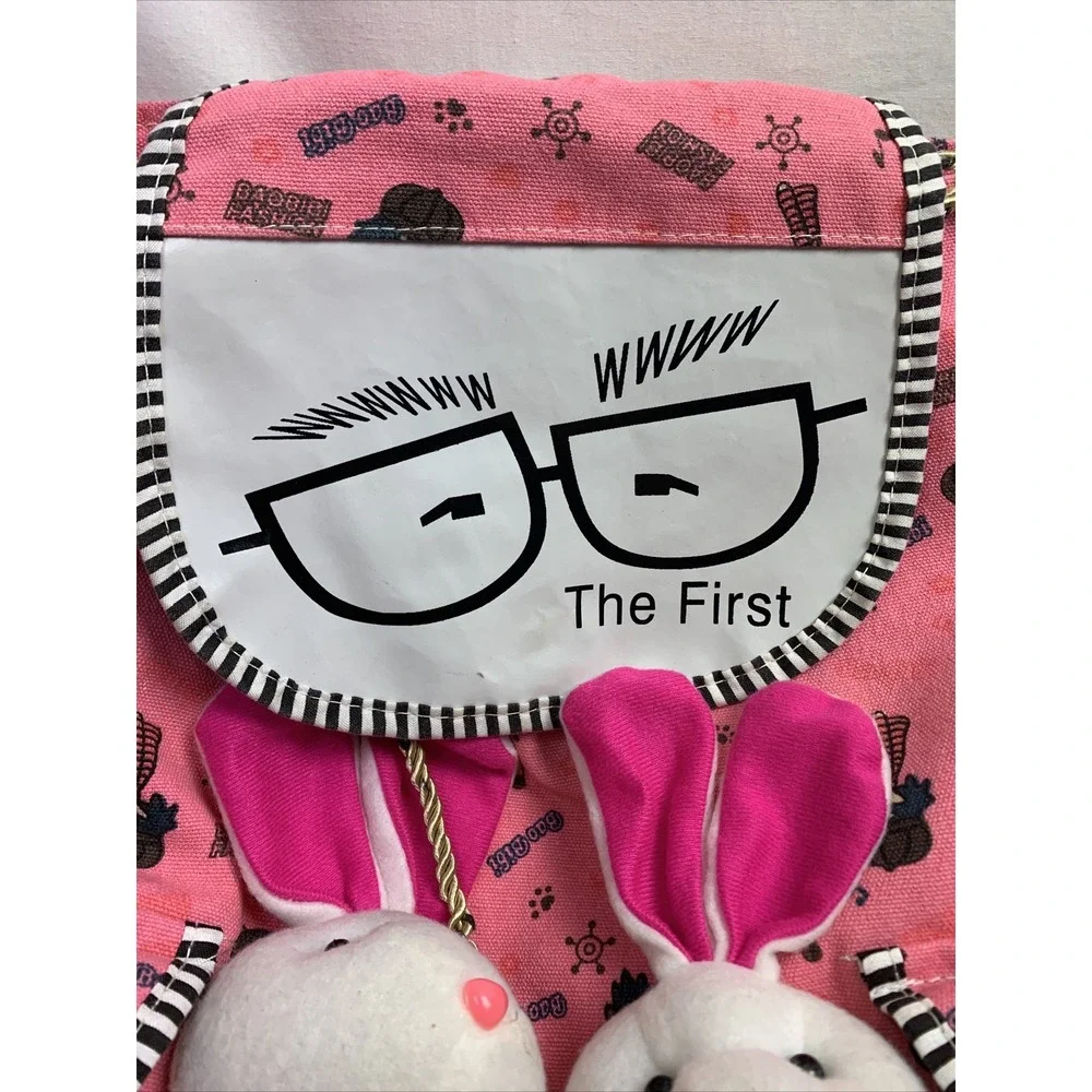 BAO BIBI Fashion Casual Backpack Bag Cotton Cloth Bunny Rabbit‎ Fun School Pack